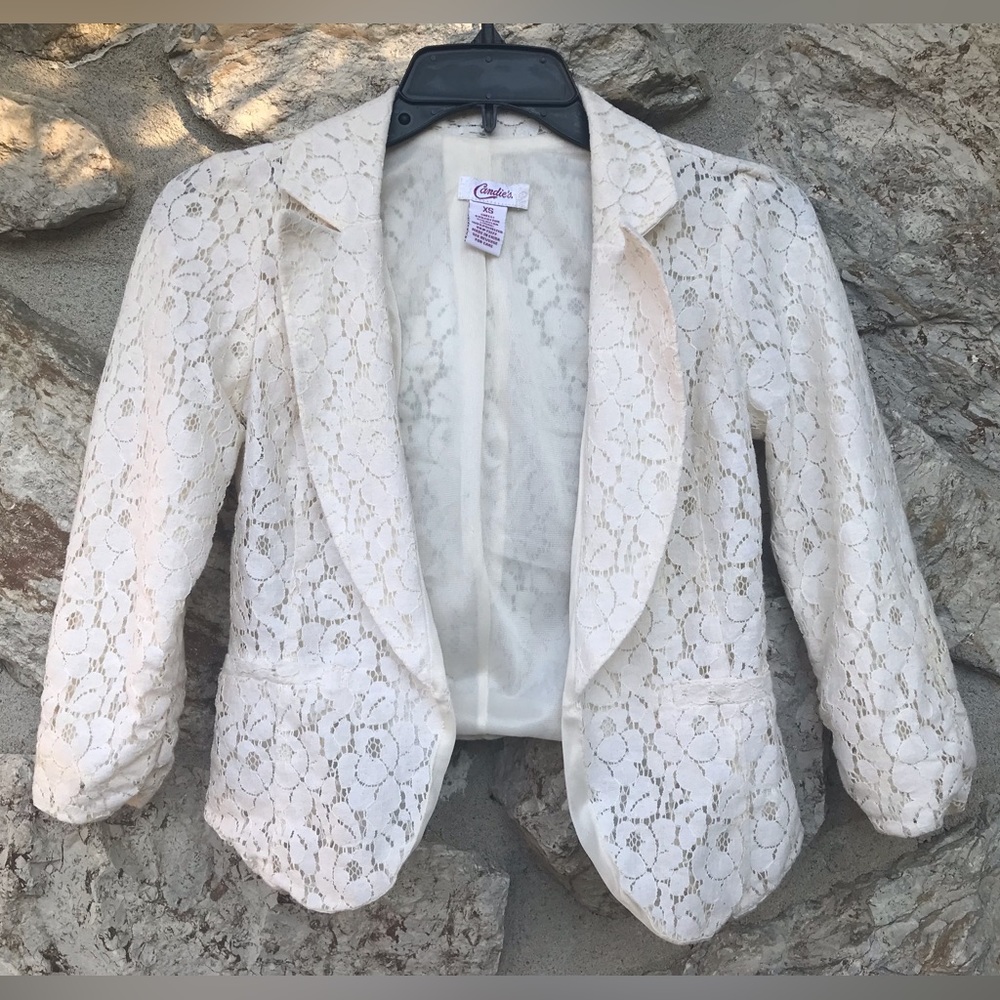 Candie’s Ivory Lace Jacket - XS